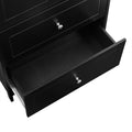 Bathroom Storage Cabinet, Cabinet With Two Doors And Drawers, Adjustable Shelf, Mdf Board, Black Black Mdf