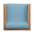 Oana Club Chair Pecan Blue Acacia Wood