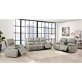 Westminster Power Headrest Zero Gravity Reclining Recliner Stone Gray Memory Foam Genuine Leather