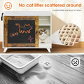 Litter Box Enclosure,Modern Hidden Cat Litter Box Enclosure Furniture With Scratching Pad For Living Room, White Vintage Color Door Frame White Vintage Particle Board