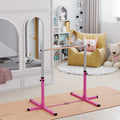 Soozier Gymnastics Bar For Kids, Adjustable Height Gym Bar, Junior Training Kip Bar For Home, Built For Kids 3 Years, Pink Pink Steel