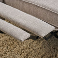 One And Half Seater Recliner Light Grey Fabric