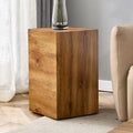 Compact Mdf Coffee Table: 11.8X11.8X19.6 Inches, Stylish Texture Design Wood Mdf