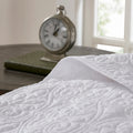 Reversible Bedspread Set White Queen White Cotton