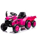 12V Kids Ride On Electric Tractor Black Knight,Kids Ride On Toy.2Wd,Non Skid Tires, Steering Wheel, Foot Pedal,With Removable Storage Tug,Light,Bluetooth,Music,Mp3,Usb,Power Display For Kids Aged 2 3. Rose Red 50 99 Lbs Polypropylene