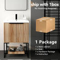 24 Inch Freestanding Bathroom Vanity With Resin Basin Bva01124Mp 1, W99981917 Maple 2 Bathroom Freestanding Plywood