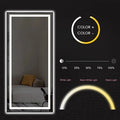 Led Mirror Full Length Mirror With Lights Wide Standing Tall Full Size Mirror For Bedroom Giant Full Body Mirror Large Floor Mirror With Lights Stand Up Dressing Big Lighted Mirror Black Luxury,Modern Glass Aluminium