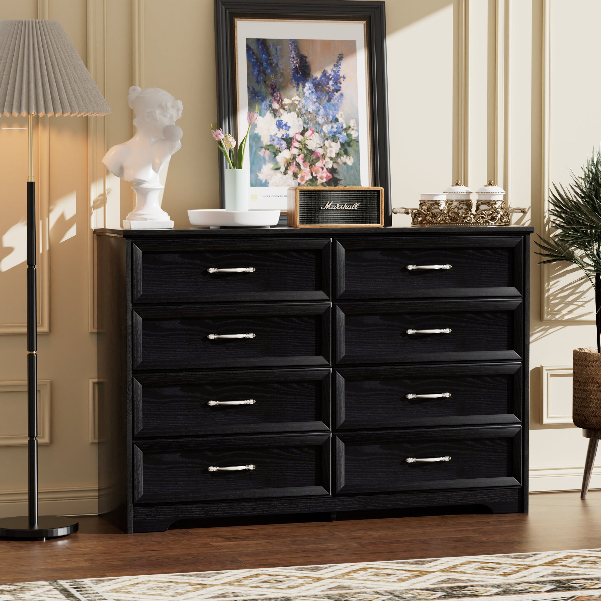 Modern 3 Drawer Bedroom Chest Of Drawers With 8 Drawers Dresser, Cloth Modern 3 Drawer Bedroom Chest Of Drawers With 8 Drawers Dresser, Cloth