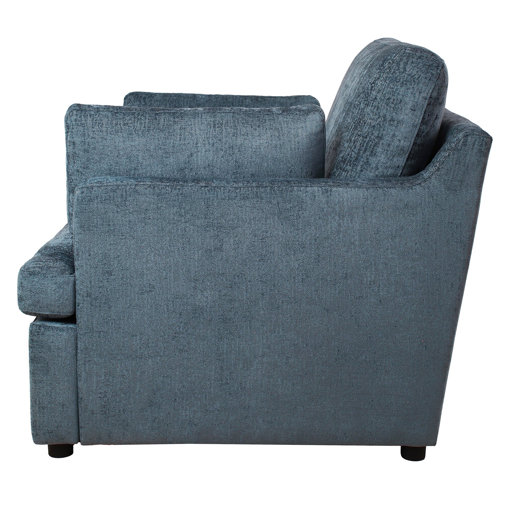 Oversized Accent Chair Comfortable Armrest Cushions, Versatile Neutral Style, Elegant Design, Durable Frame Blue Blue Polyester