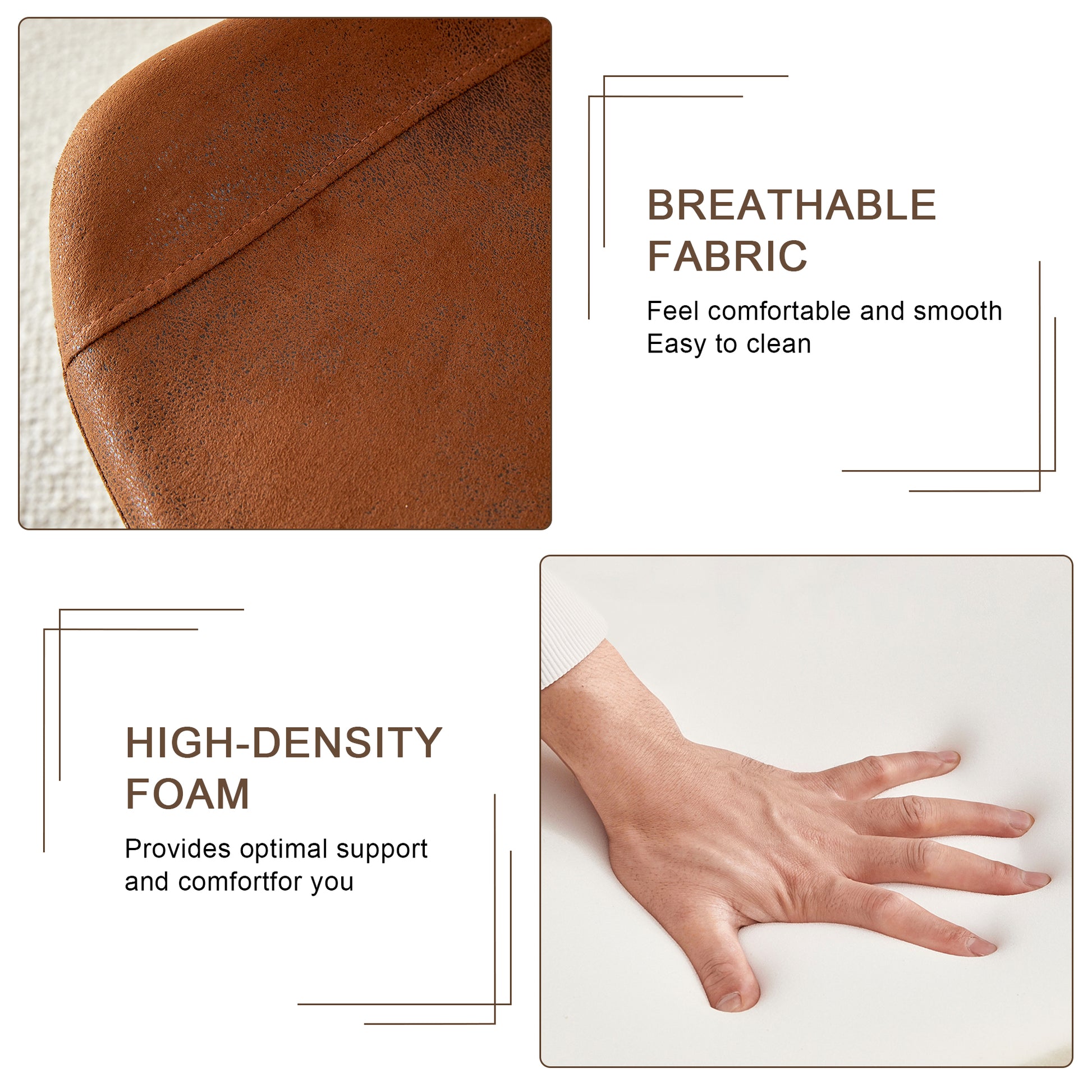 Table And Chair Set. Modern Dining Table With Mdf Top And Beautiful Mdf Legs. Comes With Brown Comfortable Chair With Seat And Metal Legs. Suitable For A Wide Range Of Decorative Styles. Brown,Wood Seats 6 Mdf