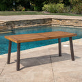 Della Dining Table - Teak Wood Metal