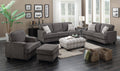 Andie Gray Sofa Gray Foam Engineered Wood 3 Seat