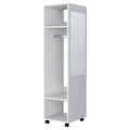 Benson Wardrobe In Melamine With Mirror And Open Storage White Bedroom Contemporary,Modern Particle Board Melamine