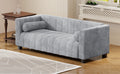 78.7''Upholstered Sofa For Living Room, Bedroom, Salon, Simplified Style Light Gray Polyester 3 Seat