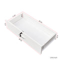 Locking Beauty Salon Storage Cabinet Hair Dryer Holder Stylist Equipment Drawer White Mdf