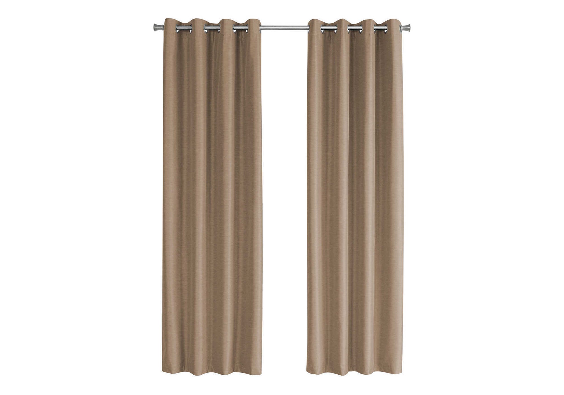 Curtain Panel, 2Pcs Set, 54"W X 95"L, 100% Blackout, Grommet, Living Room, Bedroom, Kitchen, Brown Thermal Insulation Polyester, Contemporary, Modern Brown Polyester