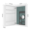 24'' W X 36'' H Bathroom Mirror Medicine Cabinet Wooden Door Medicine Cabinets For Bathroom, Wall Mounted Recessed Or Surface, Bathroom Mirror With Storage, Right Opening Door White Engineered Wood