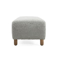 Comfortable Ottoman, Grey Grey Polyester Wood Polyester Or Polyester Blend Backless Solid Casual,Modern Pine Rectangle Armless Polyester Polyester