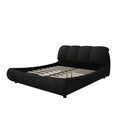 King Size Luxury Upholstered Platform Bed With Oversized Padded Backrest And Solid Wood Frame,Suitable For Multiple Heights Of Mattresses,Black Old Sku:W1885S00017 Box Spring Not Required King Black Wood Pine Solid Wood
