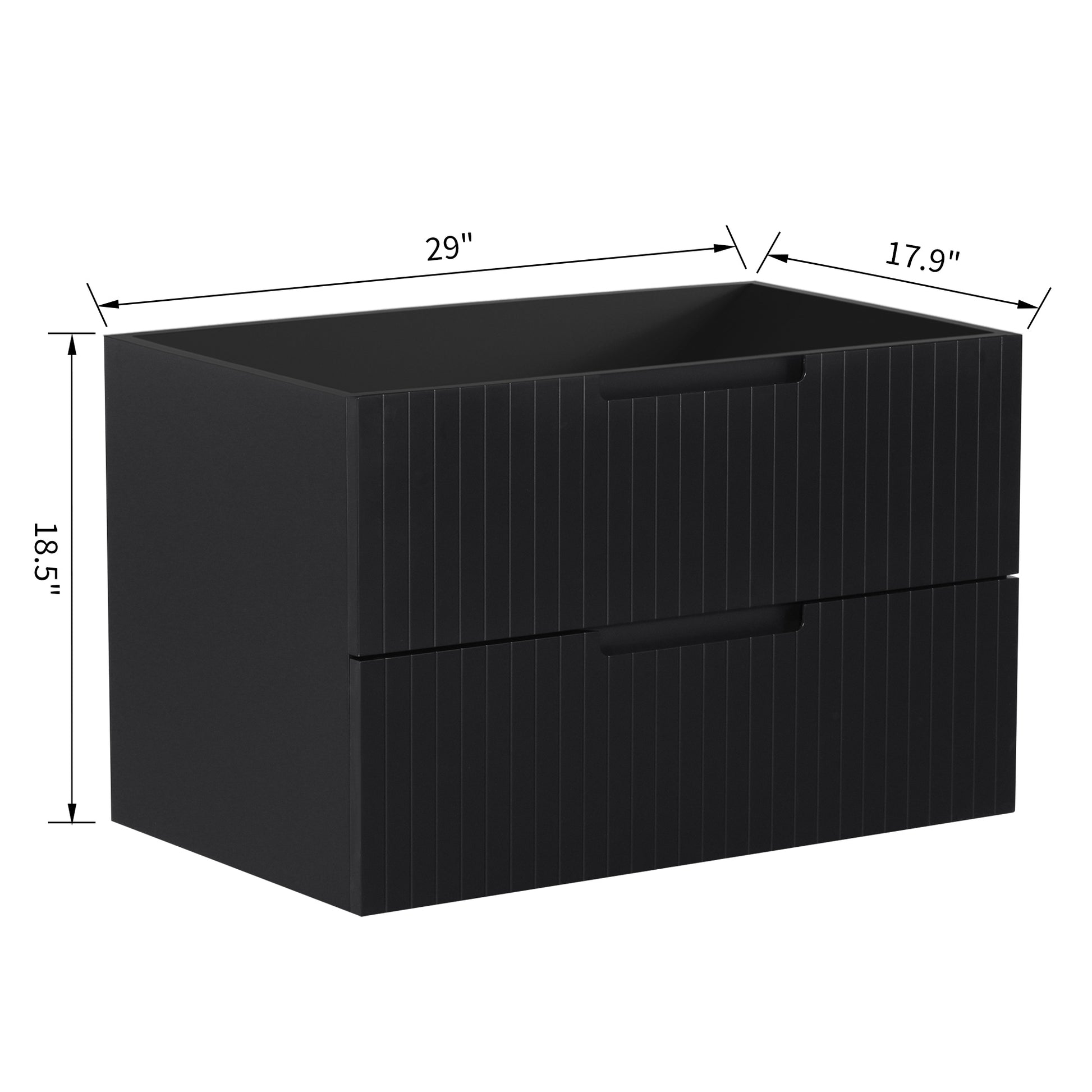 Hk2301 30 Bk Cabinet Black Mdf