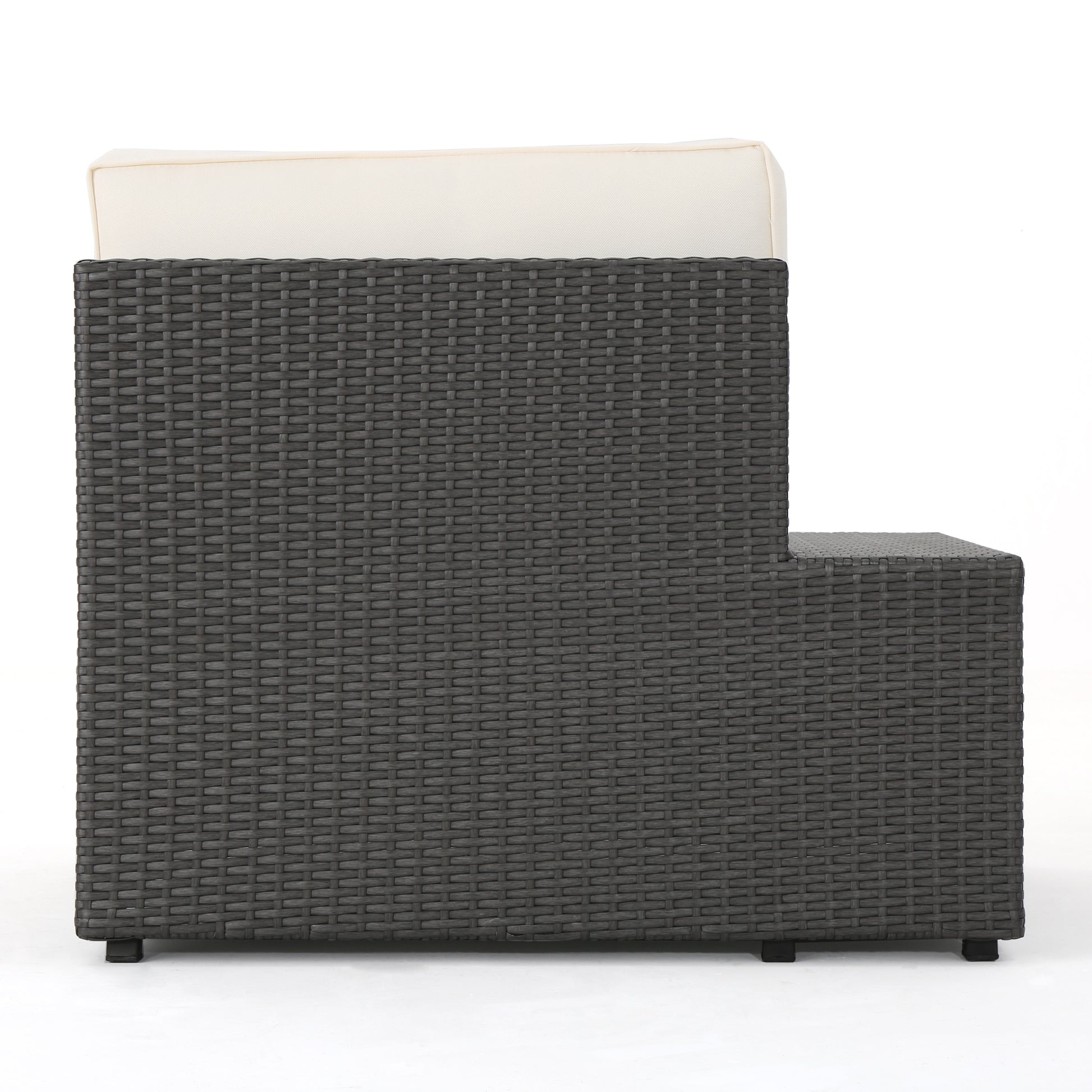 Santa Cruz Arm Chairs L & R Grey Pe Rattan Iron