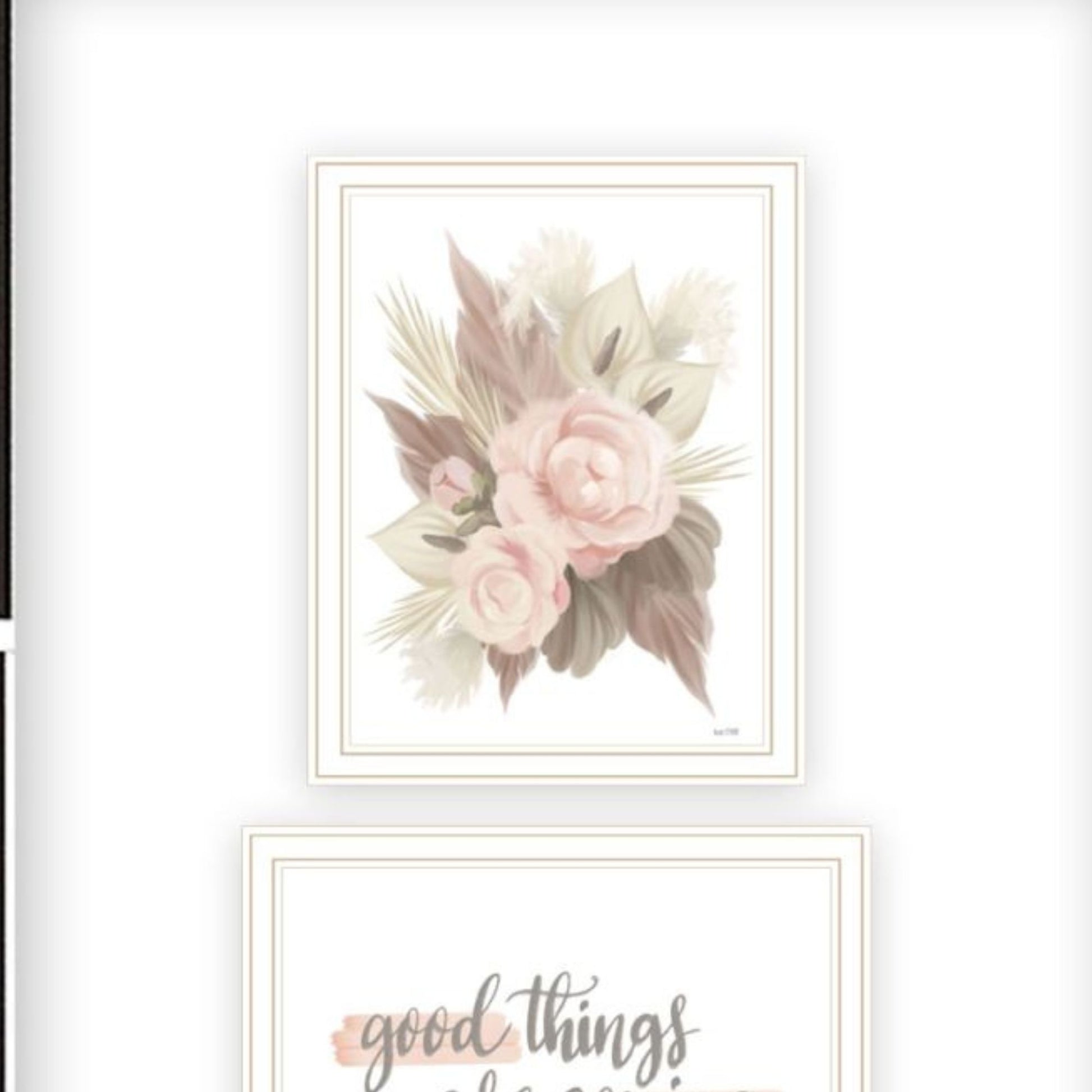 "Good Things Are Coming" Framed Wall Art For Living Room, Wall Art Print For Home Decor, Bedroom Wall Art By House Fenway Multicolor Wood Paper