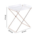Modish Tray Table, Clear Acrylic & Copper Clear Acrylic