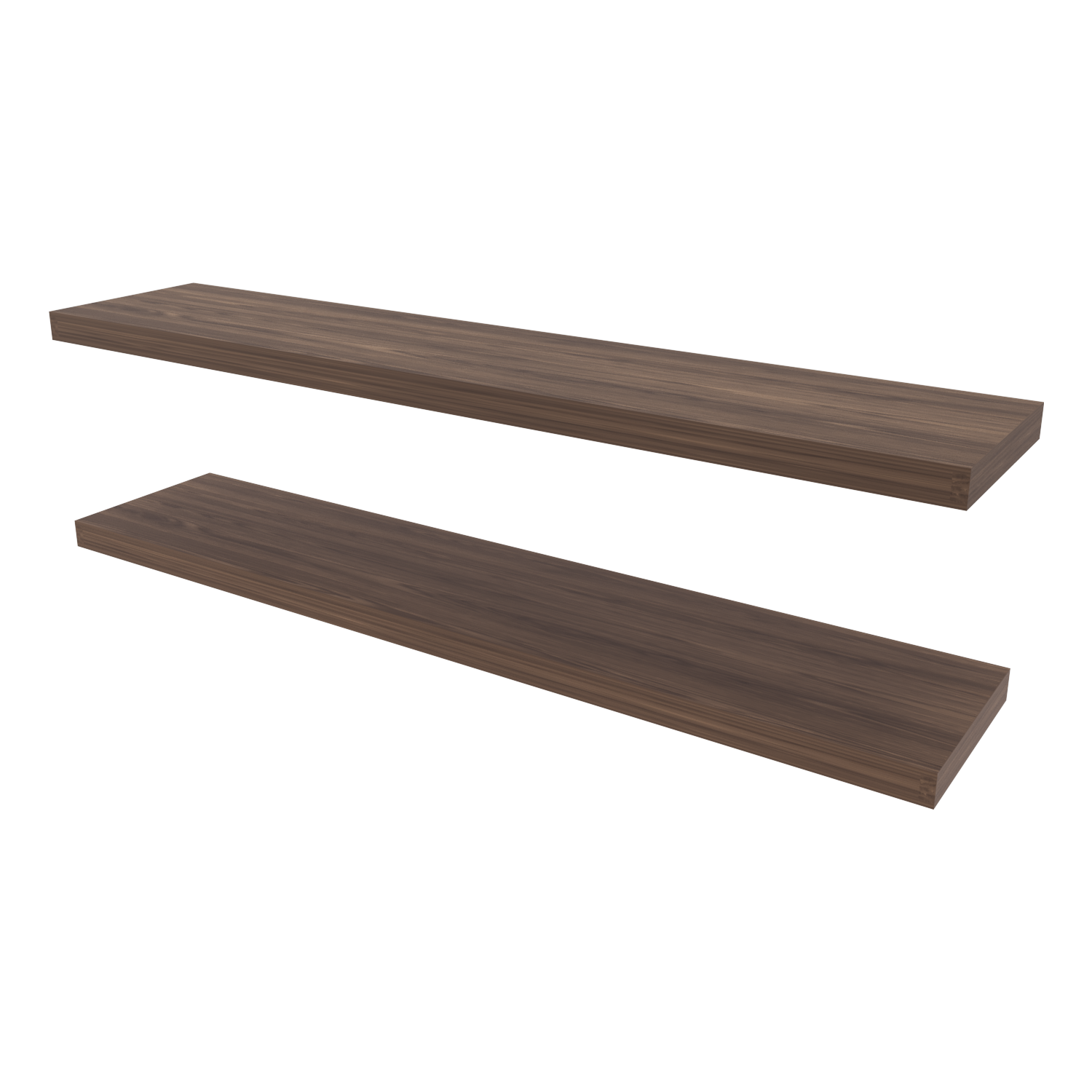 Greer Floating Shelf In Melamine X2,Cognac Cognac Minimalist,Modern Particle Board Melamine