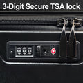 Luggage,With Front Opening,Tsa Approved Lock,Hardshell Suitcase,Black Black Abs Pc