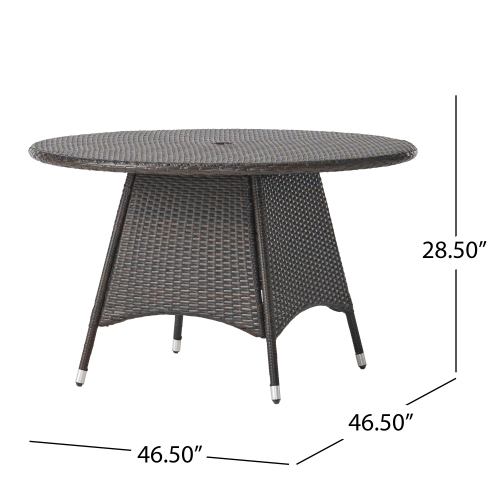 Corsica Rd Dining Table Brown Wicker