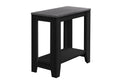 Accent Table, Side, End, Nightstand, Lamp, Living Room, Bedroom, Black And Grey Laminate, Transitional Black Particle Board