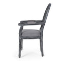 Wood And Cane Upholstered Dining Chair Set Of 2 Grey Rattan