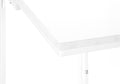 Accent Table, C Shaped, End, Side, Snack, Living Room, Bedroom, Contemporary, Modern White Mdf