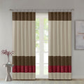 Polyoni Pintuck Curtain Panel Only 1 Pc Panel Beige Multi Polyester