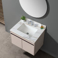 31 Inch Marble Vanity Top, Bathroom Vanity Top With Undermount Rectangular Middle Sink And 4