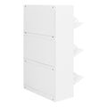 Shoe Storage Cabinet For Entryway With 3 Flip Drawers, Modern Shoe Organizer Cabinet, Free Standing Shoe Rack For Hallway, Living Room, White White Mdf