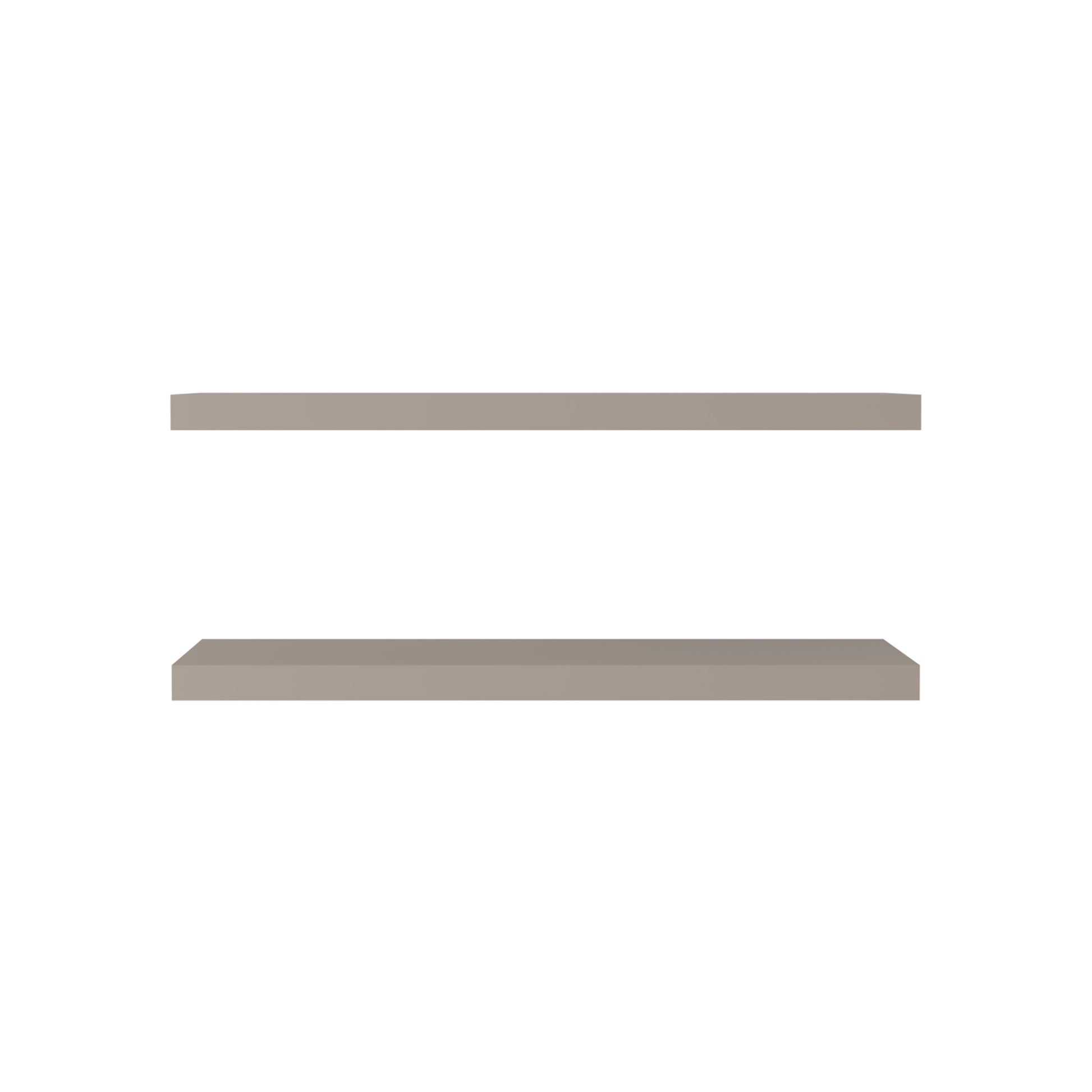 Ecco 31.5" Wide Floating Shelves Set Of 2, Shelves For Wall Decor For Bedroom, Bathroom Storage Shelves, Book Shelves For Living Room 2 Or Less Taupe Horizontal Primary Living Space Modern Wall