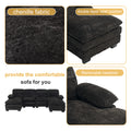 U Shaped Profile Sofa, Including Two Single Seats And Two Chaise, Modular Sofa, Chenille Sofa,Black Black Foam Polyester 4 Seat