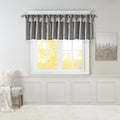 Lightweight Faux Silk Valance With Beads Charcoal 50X26