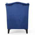 Upholstered Side Chair Navy Blue Velvet