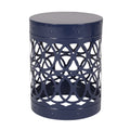 Metal S 2 End Table Navy Blue Iron