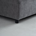 Mid Century Modern 3 Seater Sofa Couch For Living Room Modular Sectional Armless Sofa, Ultra Soft Chenille Fabric, Sturdy Frame, Comfortable And Stylish Furniture Gray Foam Chenille 3 Seat