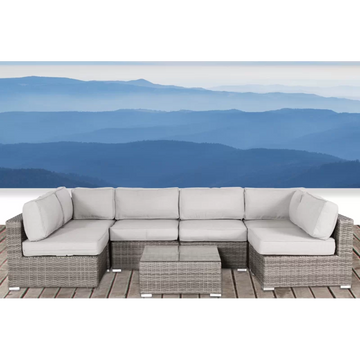 Fully Assembled Wicker Patio Sofa Set For 4 With Cushions Convenient Outdoor Seating Group Brown,Gray Wicker