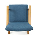 Blue Fabric Upholstered Rocking Chair Blue Fabric
