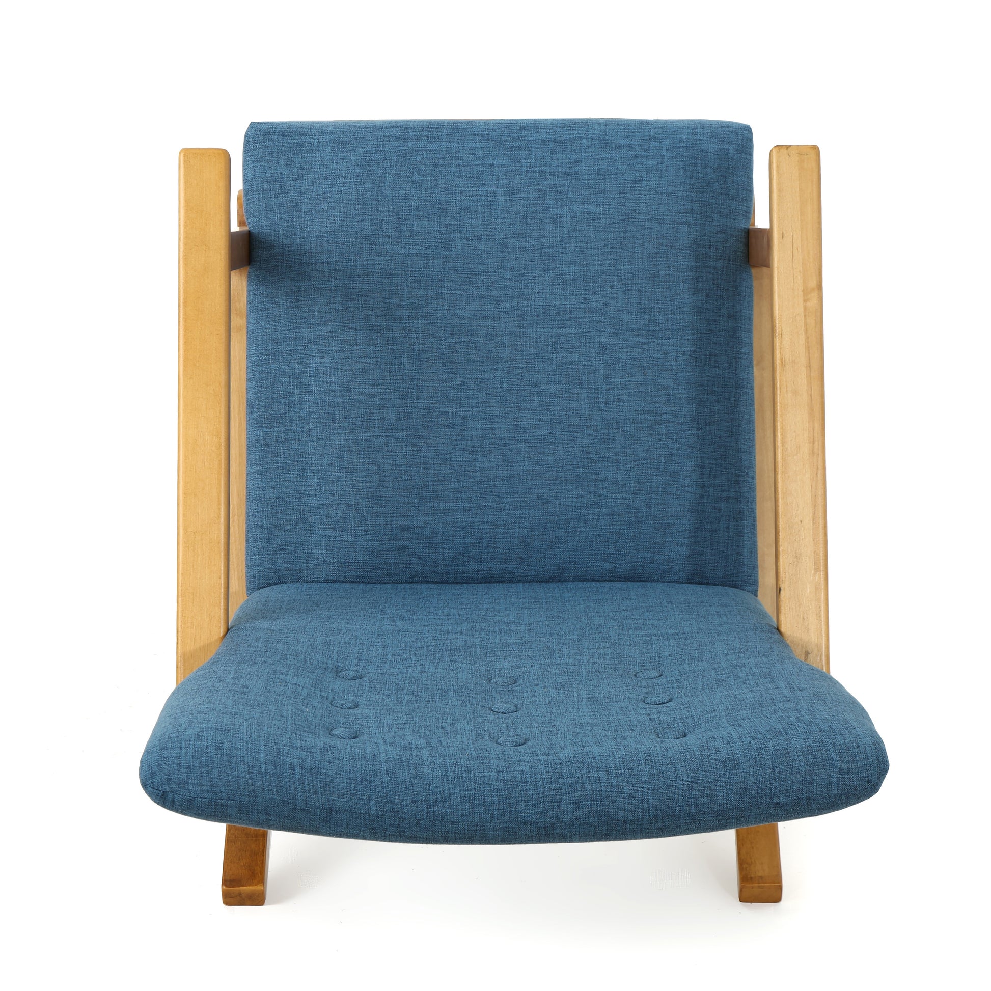 Blue Fabric Upholstered Rocking Chair Blue Fabric