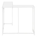 Accent Table, Console, Entryway, Narrow, Corner, Living Room, Bedroom, White Laminate, White Metal, Contemporary, Modern White Particle Board