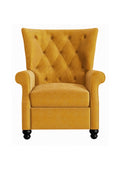 The Canary Recliner Mustard Yellow Espresso Polyester