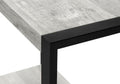 Accent Table, Side, End, Nightstand, Lamp, Living Room, Bedroom, Grey Laminate, Black Metal, Industrial Grey Mdf