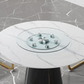 Double Layer Rotatable Round Glass.The Rotatable Design Makes It More Convenient To Retrieve And Place Items.The Upper Glass Has A Diameter Of 24 Inches, While The Lower Glass15 Inches. Transparent Glass
