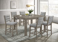 7Pc Dining Set Contemporary Farmhouse Style Counter Height 18